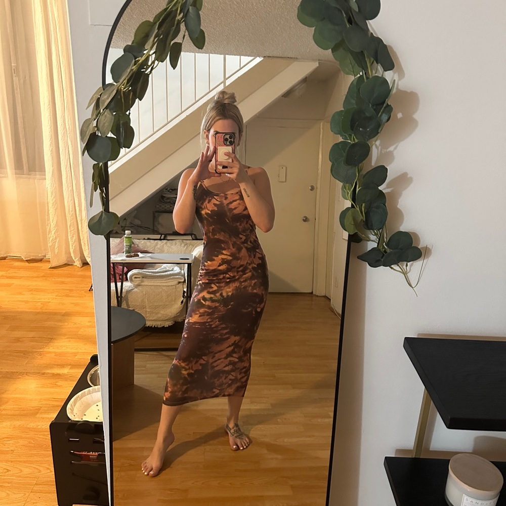 Tie dye maxi dress boutique